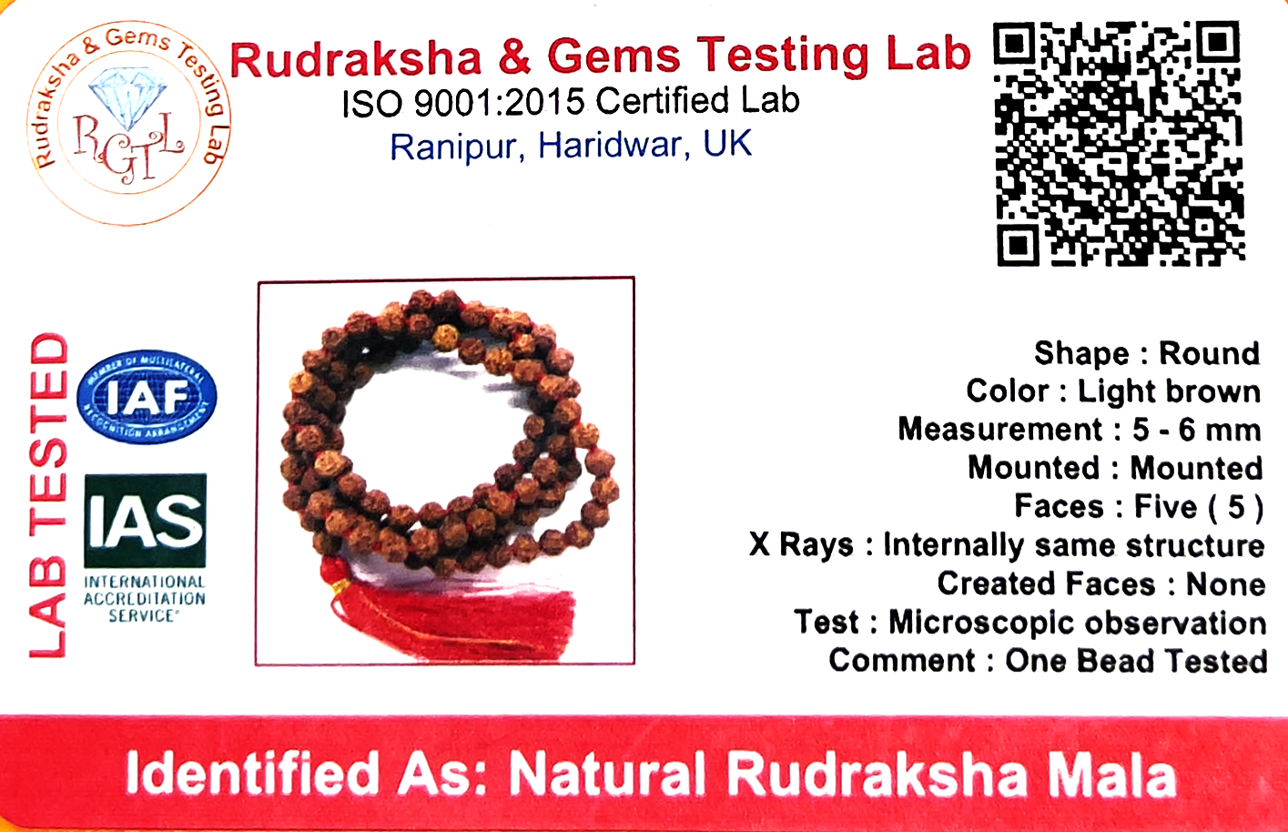 Rudraksha Mala (Certified)