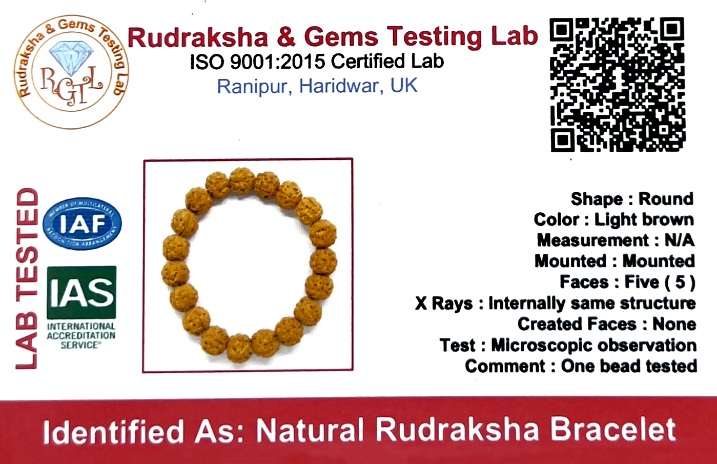 Rudraksha Energy Bracelet (Certified)