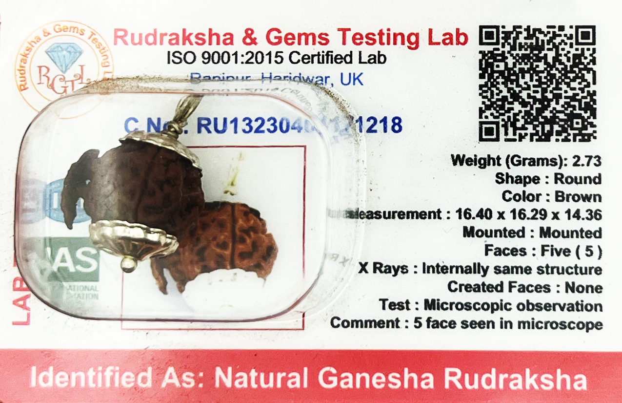 Ganesh Rudraksha (Certified)